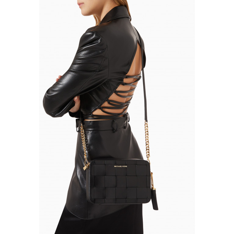 MICHAEL KORS - Medium Ginny Crossbody Bag in Woven Leather
