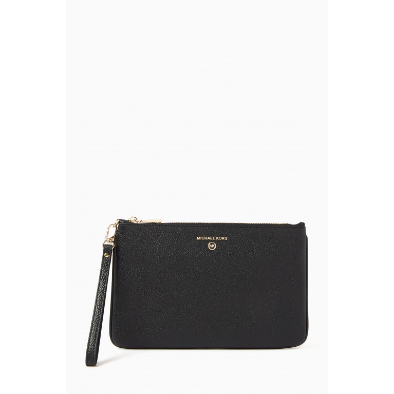 MICHAEL KORS - Large Wristlet in Pebbled Leather