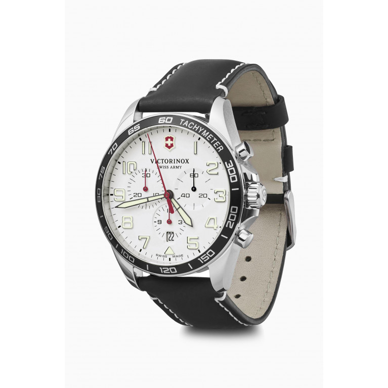 Victorinox - FieldForce Quartz Stainless Steel & Leather Watch, 42mm