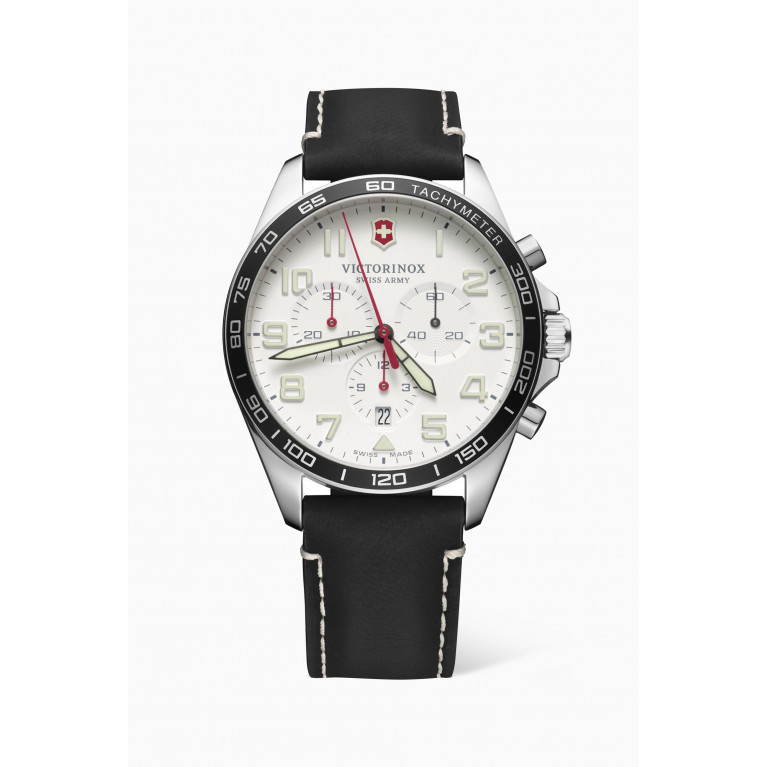 Victorinox - FieldForce Quartz Stainless Steel & Leather Watch, 42mm