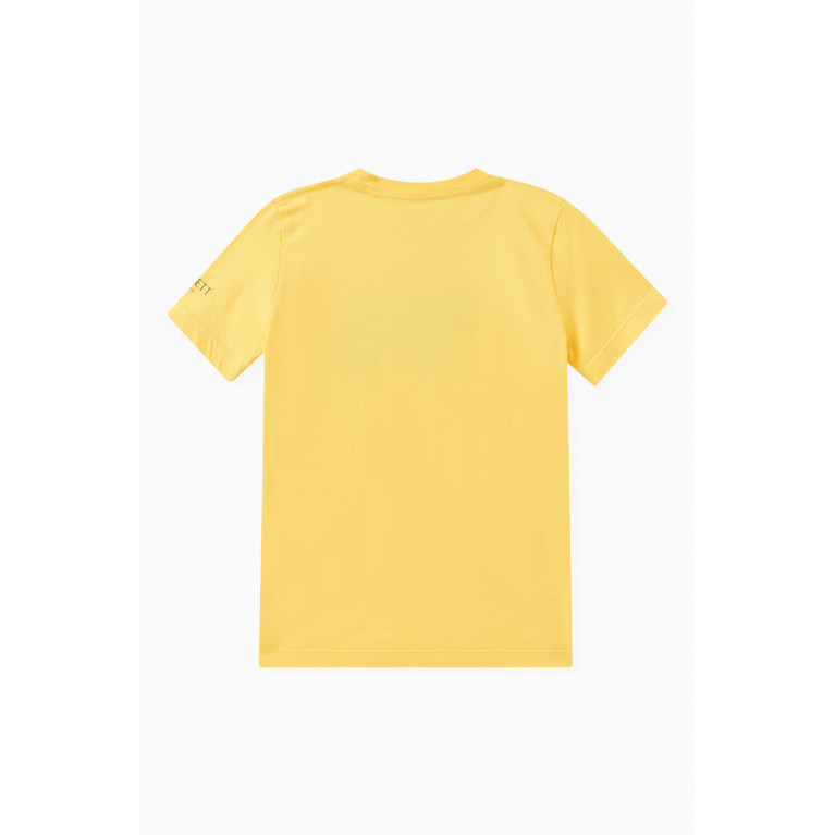 Hackett London - Wave Logo Print T-shirt in Cotton Yellow