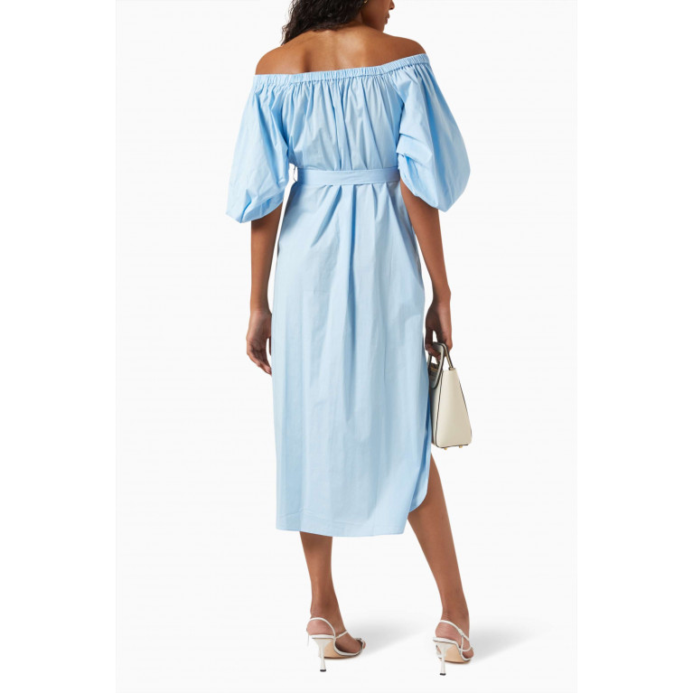 Staud - Reese Midi Dress in Cotton Blue