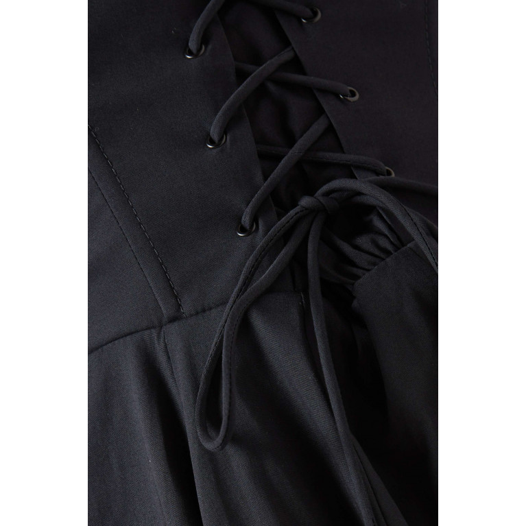 Staud - Sutton Mini Dress in Poplin Black