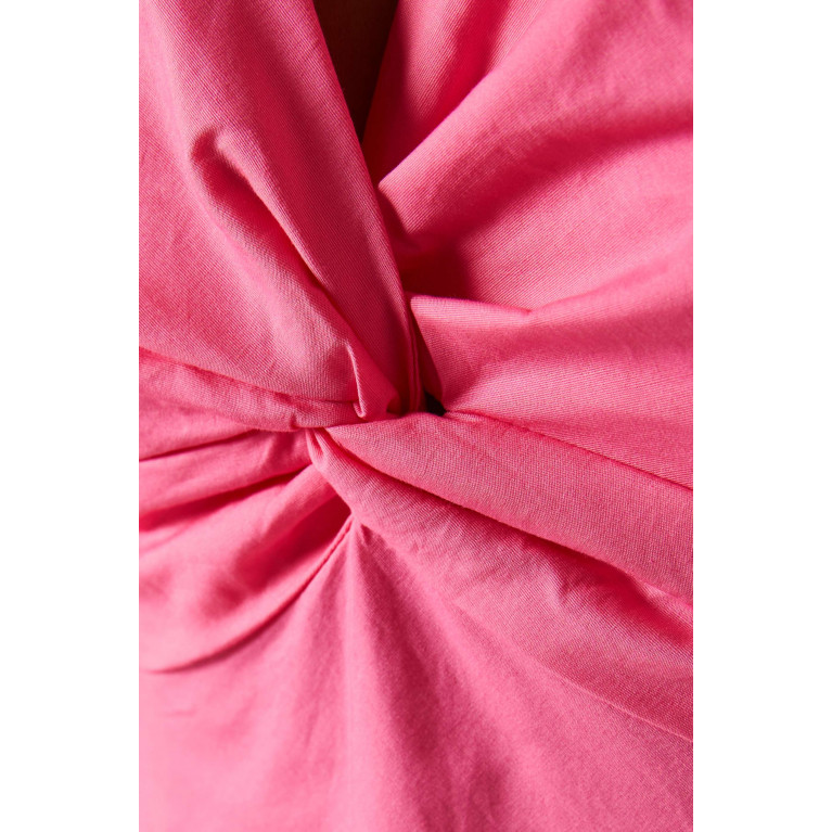 Staud - Finley Midi Dress in Cotton Poplin Pink