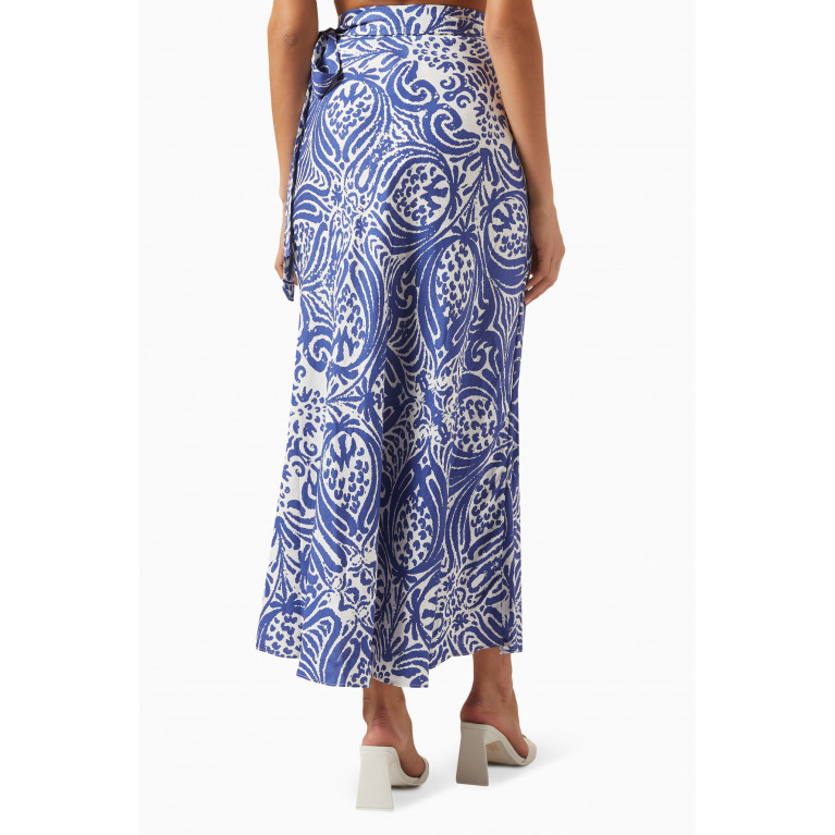 Shona Joy - Pombeline Maxi Wrap Skirt in Linen-blend