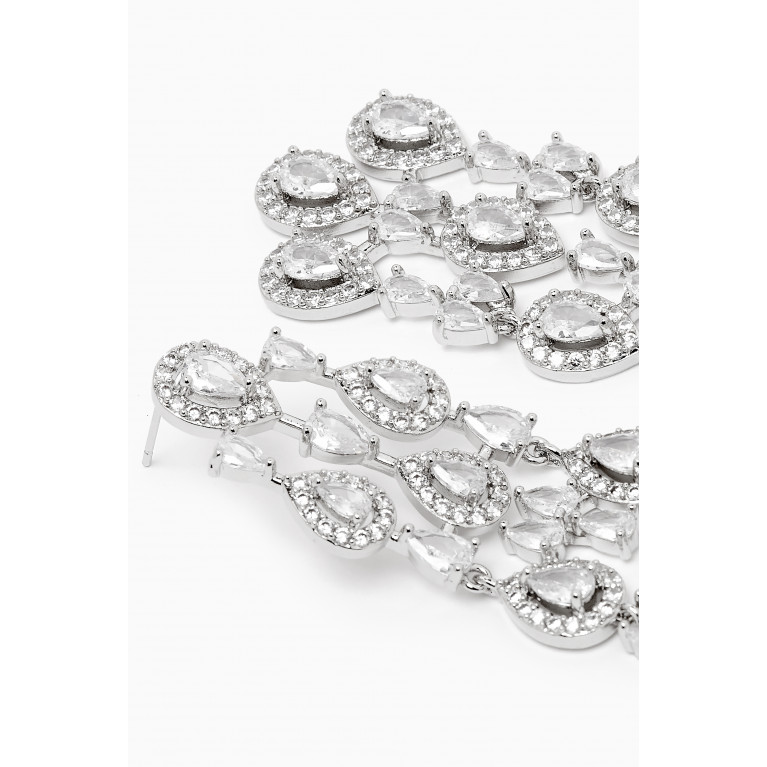 The Jewels Jar - Celeste Chandelier Crystal Drop Earrings in Plated-copper