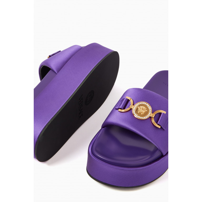 Versace - Biggie Medusa '95 Platform Sandals in Satin
