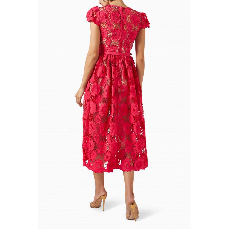 Self-Portrait - Poppy Midi Dress in Lace