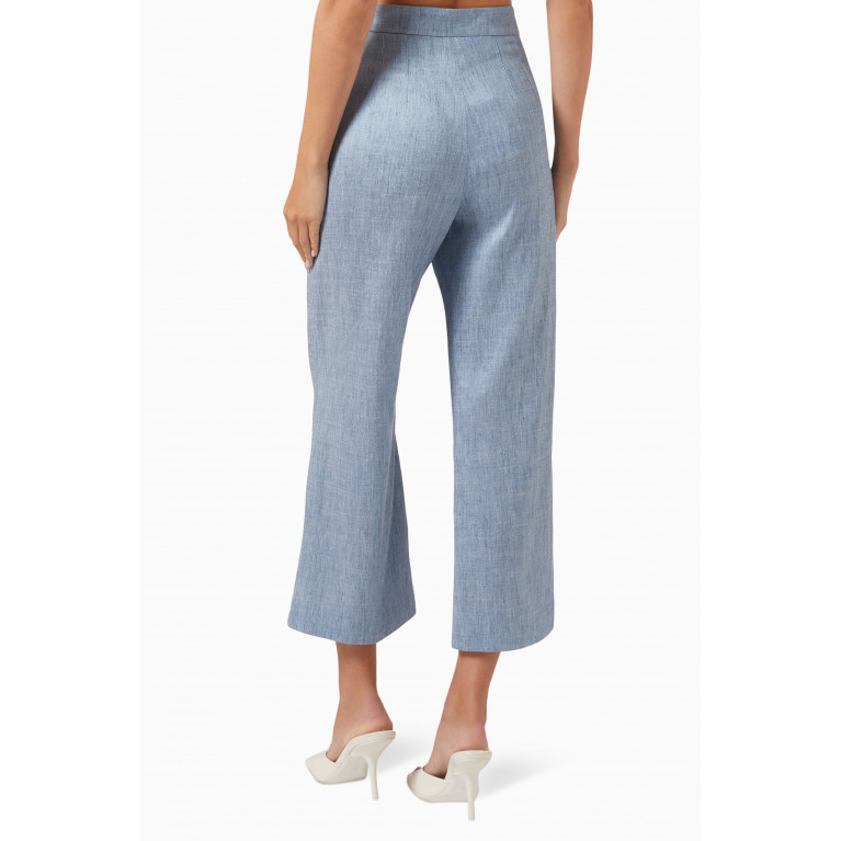 Marella - Addetto Straight-fit Cropped Pants in Linen-blend