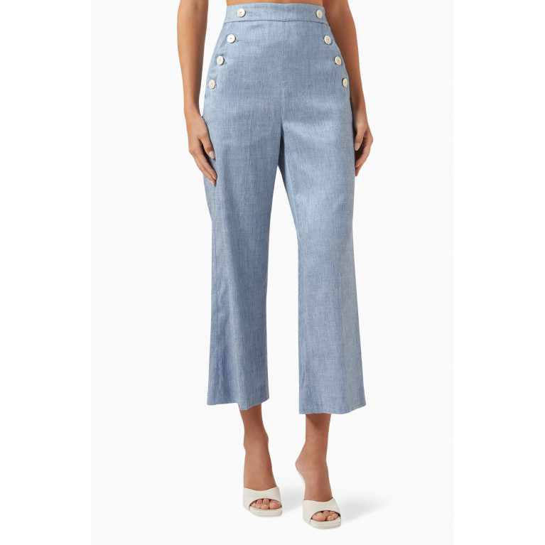 Marella - Addetto Straight-fit Cropped Pants in Linen-blend