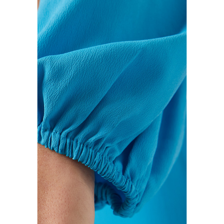 Marella - Chieti Bolero Shrug in Silk-blend Crepe Blue