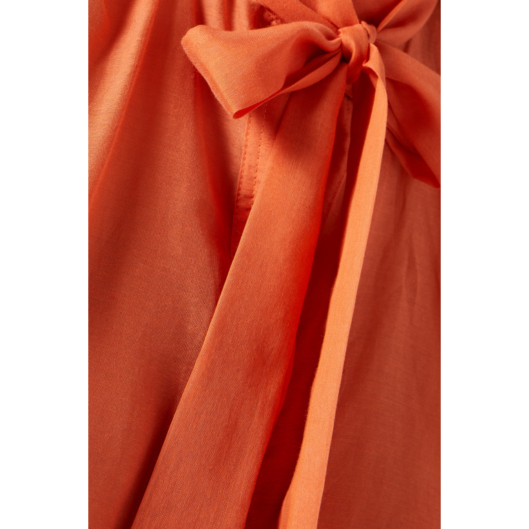 Marella - Burano Bow-tie Top in Cotton-silk Blend