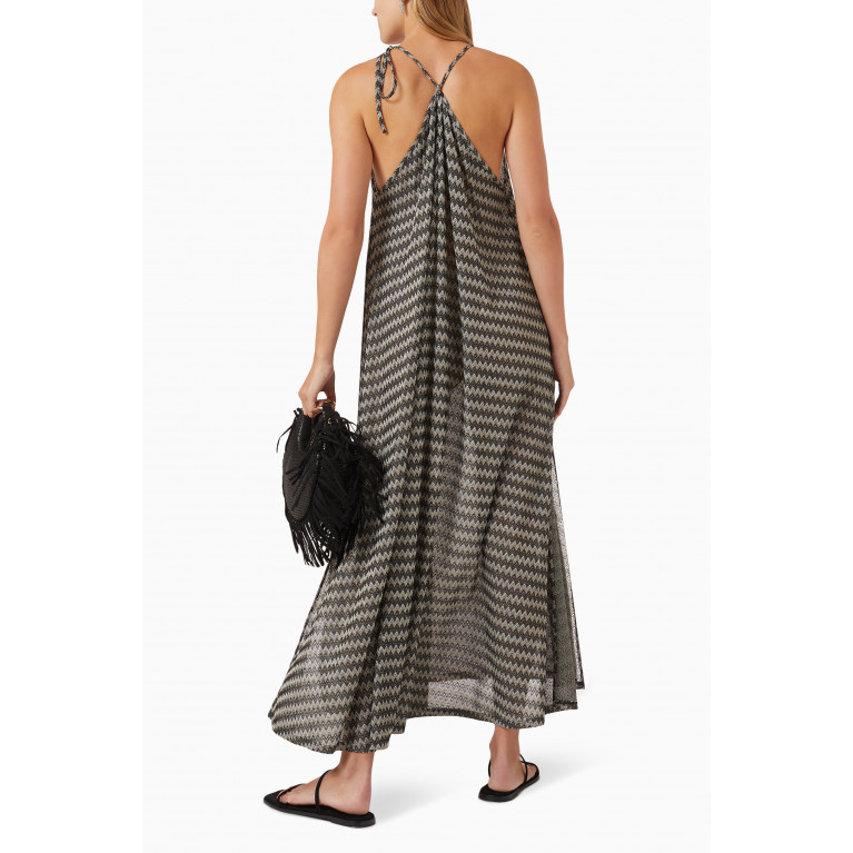Marella - Rafe Beach Maxi Dress in Lurex-jacquard Jersey Black