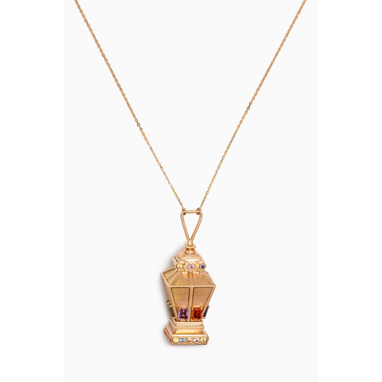 Kamushki - Big Lantern Necklace in 18kt Yellow Gold