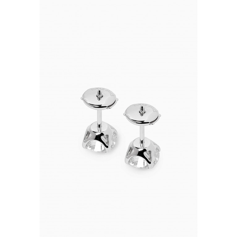 Fergus James - Round-cut Diamond Stud Earrings in 18kt White Gold