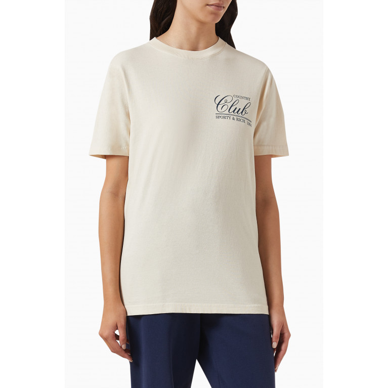 Sporty & Rich - 94 Country Club T-shirt in Cotton