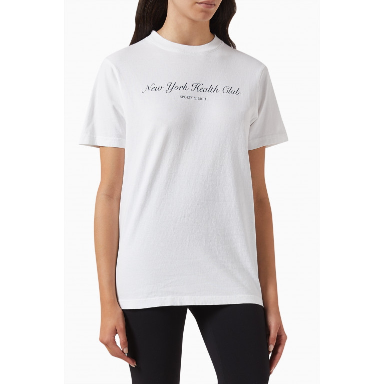Sporty & Rich - NY Health Club T-shirt in Cotton