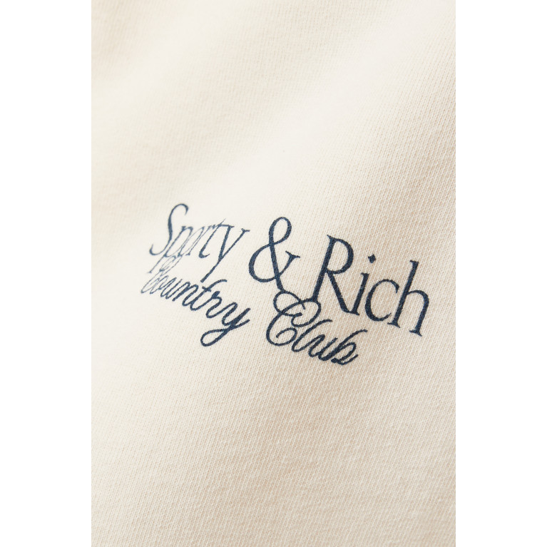 Sporty & Rich - Country Club Quarter Zip in Cotton