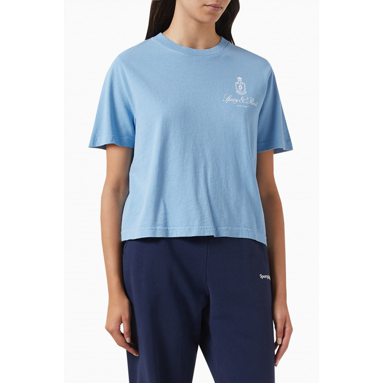 Sporty & Rich - Vendome Cropped T-shirt in Cotton