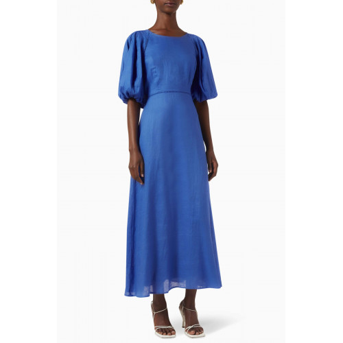 Faithfull The Brand - Valerina Maxi Dress in Linen Blue