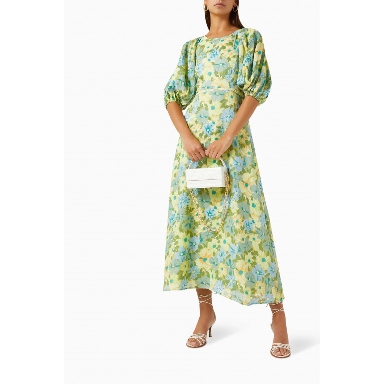 Faithfull The Brand - Valerina Maxi Dress in Linen Green