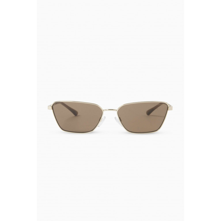 Emporio Armani - Cat-eye Sunglasses in Metal Brown