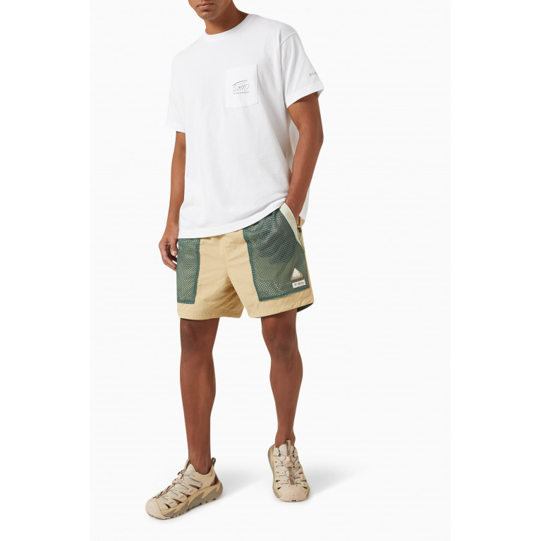 Kith - x Columbia Deschutes Valley Reversible Shorts in Omni- Shield™ Fabric Neutral