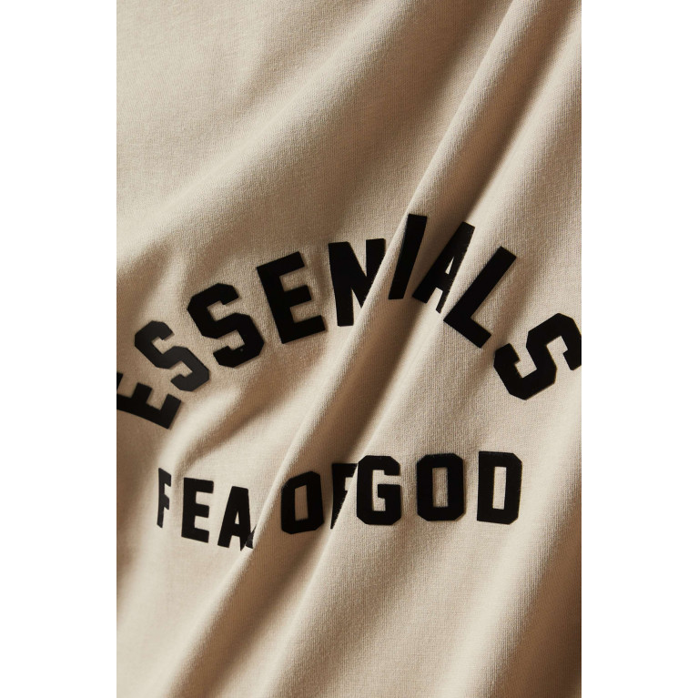 Fear of God Essentials - Flocked Logo Long-sleeve T-shirt in Cotton-jersey