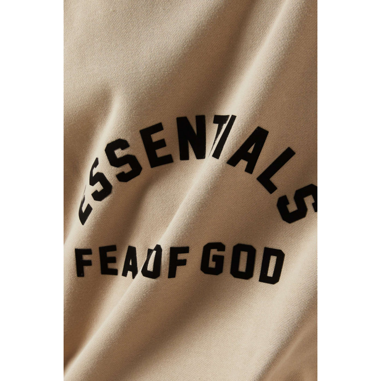 Fear of God Essentials - Flocked Logo Hoodie in Heavyweight Fleece