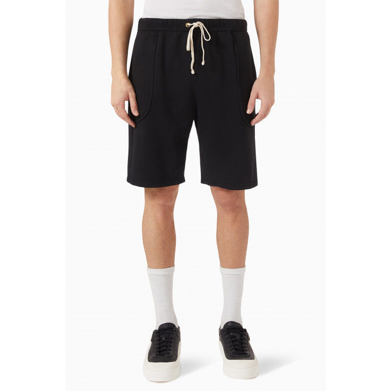 Les Tien - Invert Pocket Shorts in Fleece Black