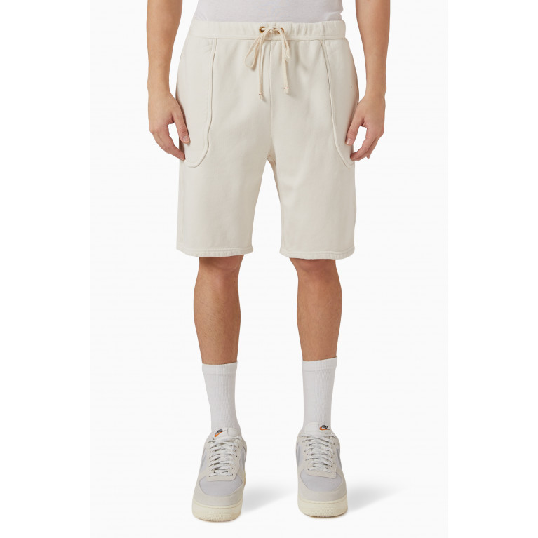 Les Tien - Invert Pocket Shorts in Fleece White