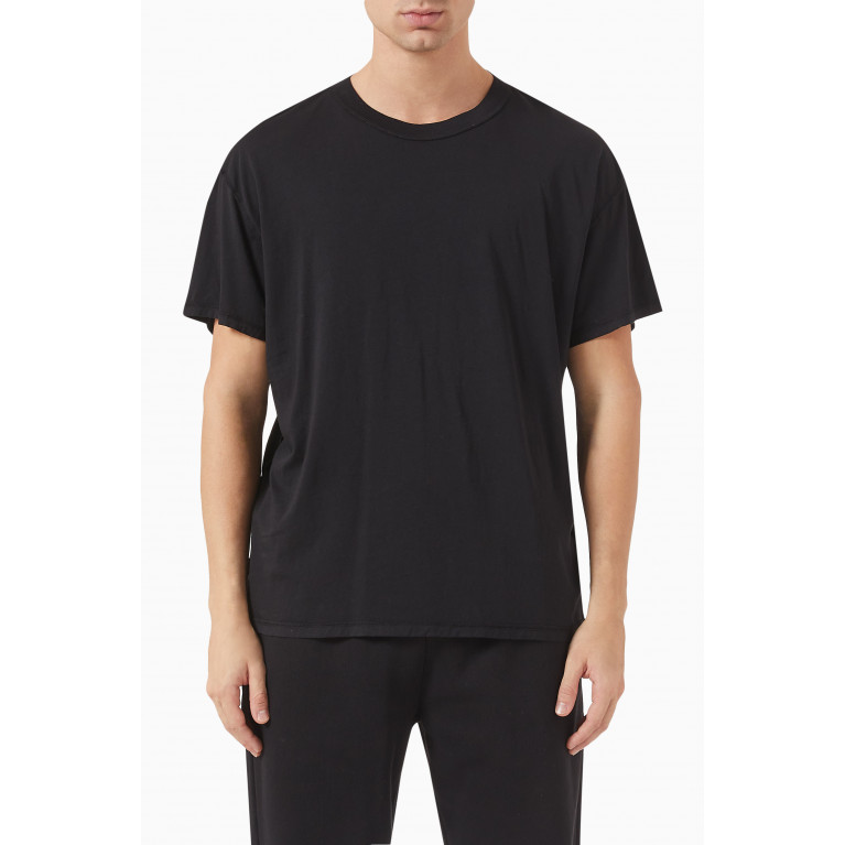 Les Tien - Inside Out T-shirt in Cotton Jersey Black