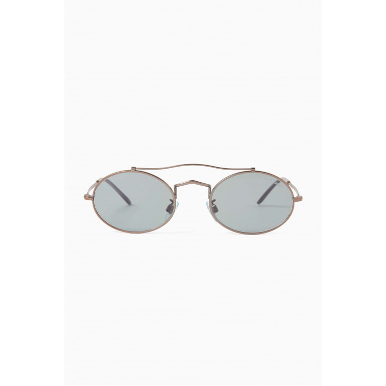 Giorgio Armani - Round Sunglasses in Metal Grey