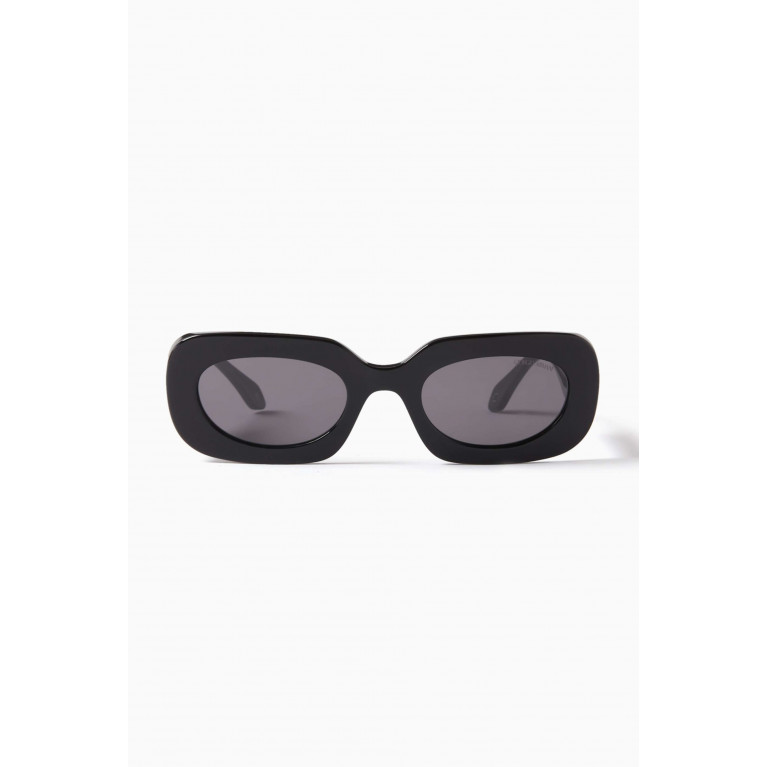 Giorgio Armani - Rectangle Sunglasses in Havana Acetate Grey