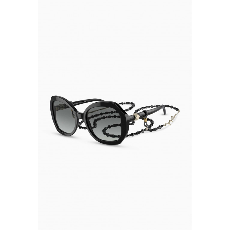 Giorgio Armani - Cat-eye Sunglasses in Havana Acetate Grey