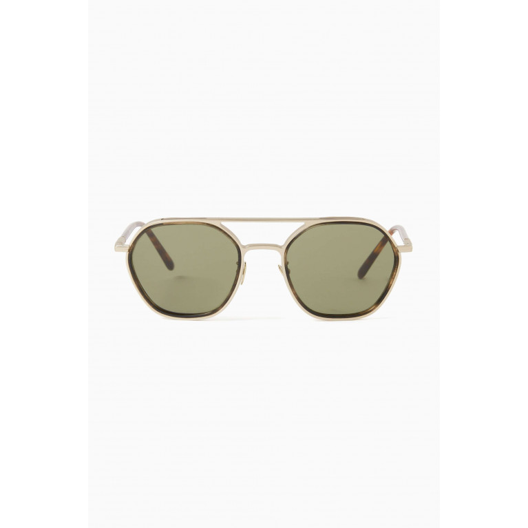 Giorgio Armani - Aviator Sunglasses in Metal Green