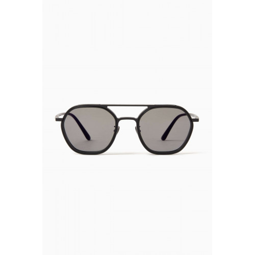 Giorgio Armani - Aviator Sunglasses in Metal Grey