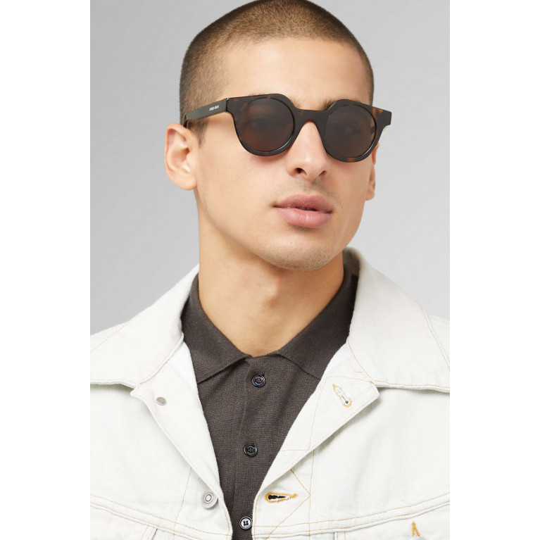 Giorgio Armani - Round Sunglasses in Acetate Brown