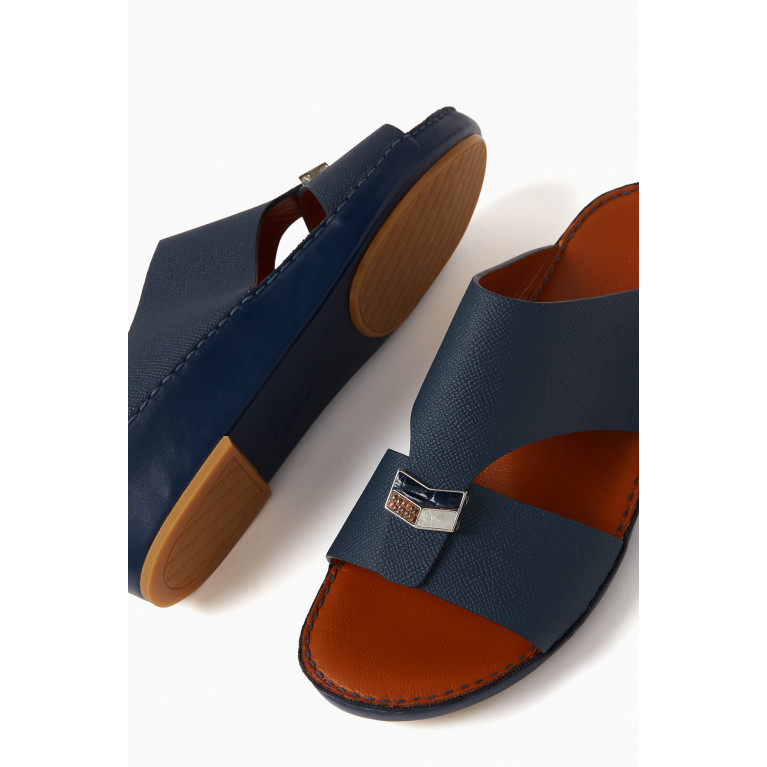 Private Collection - Cinghia Trecce Pelli Sandals in Calf Leather Blue