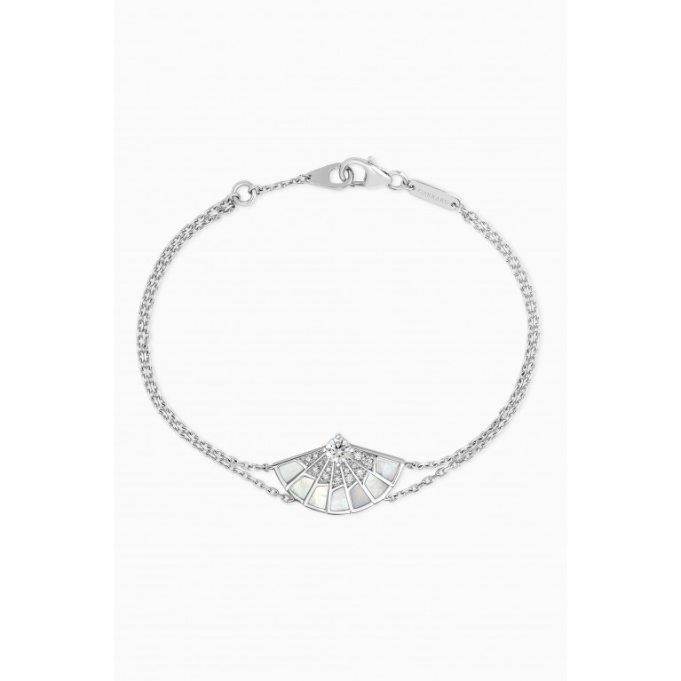 Garrard - Fanfare Symphony Diamond & Mother of Pearl Bracelet in 18kt White Gold