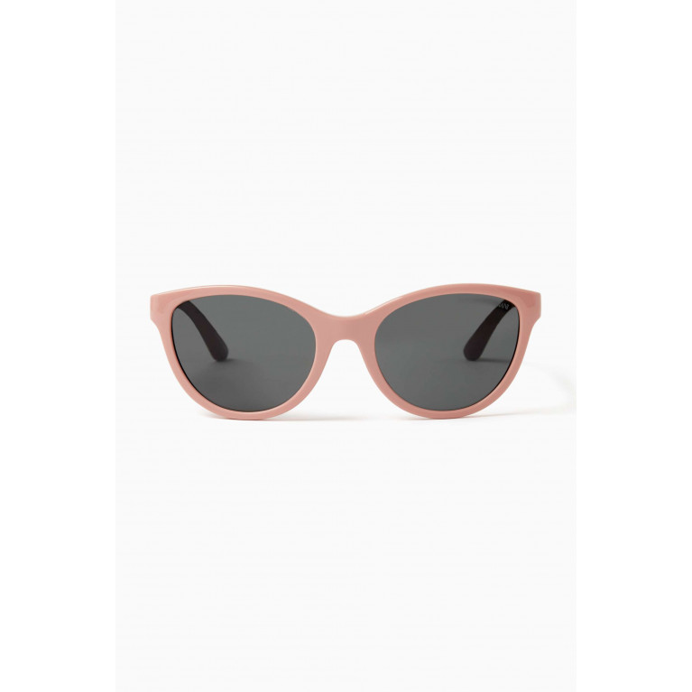 Emporio Armani - Cat-eye Sunglasses in Shiny Transparent Acetate Grey