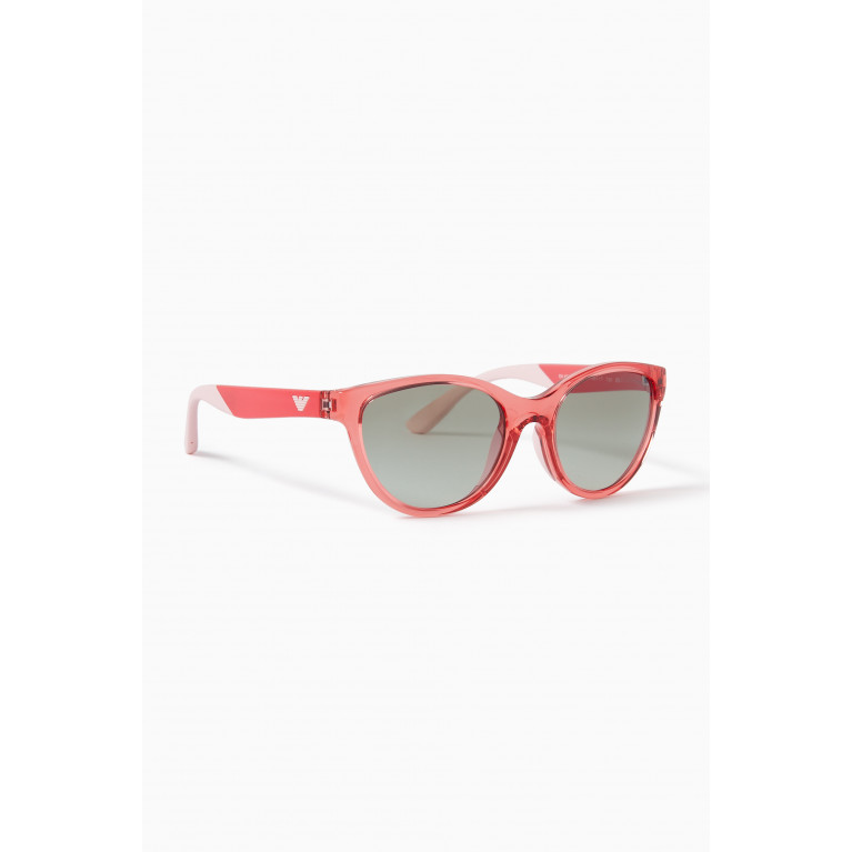 Emporio Armani - Cat-eye Sunglasses in Shiny Transparent Acetate