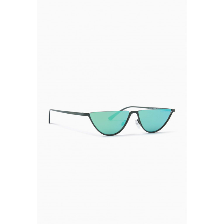 Emporio Armani - D-frame Sunglasses in Metal Green