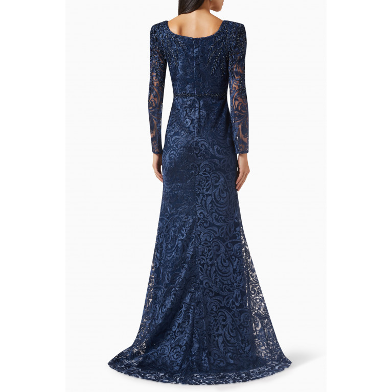 Mac Duggal - Embroidered Gown Blue