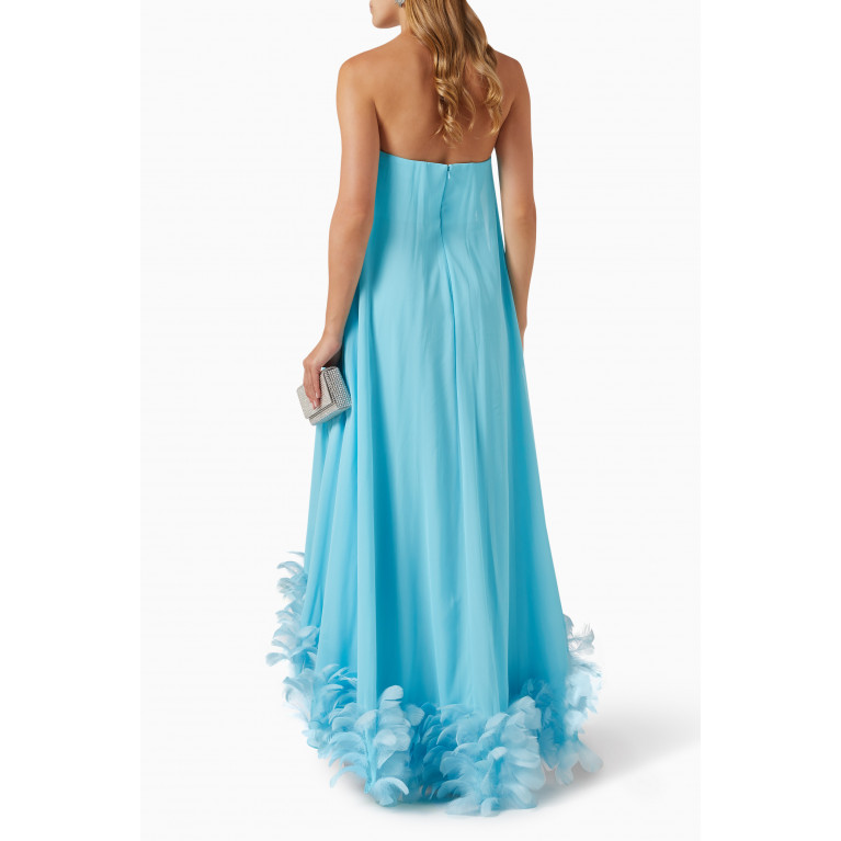 Mac Duggal - Strapless Feather Gown