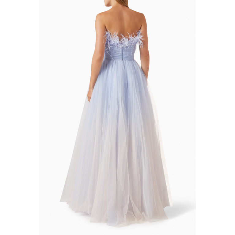 Mac Duggal - Strapless Feather Gown