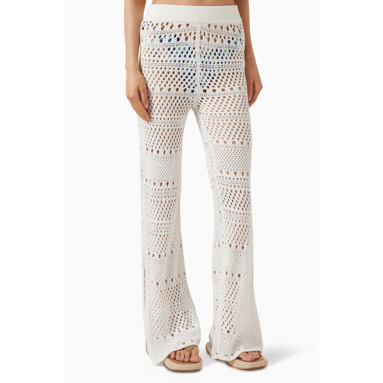 Solid & Striped - The Logan Crochet Pants in Cotton-blend Knit