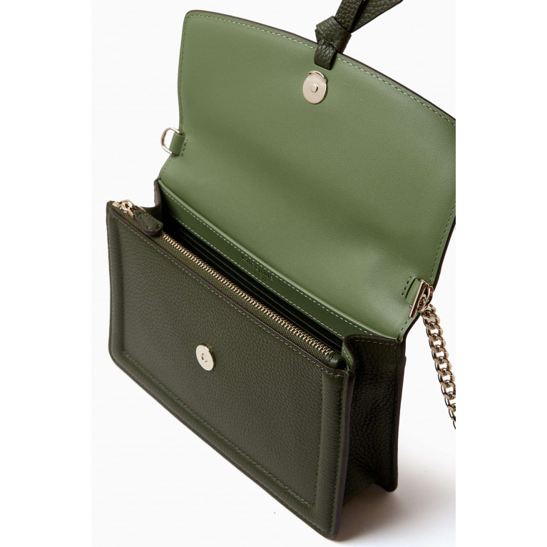 Kate Spade New York - Knott Flap Crossbody Bag in Pebbled Leather Green