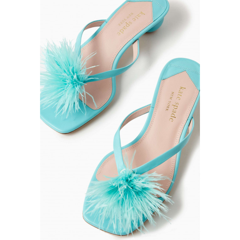 Kate Spade New York - Bahama Sphere 40 Sandals in Leather Blue