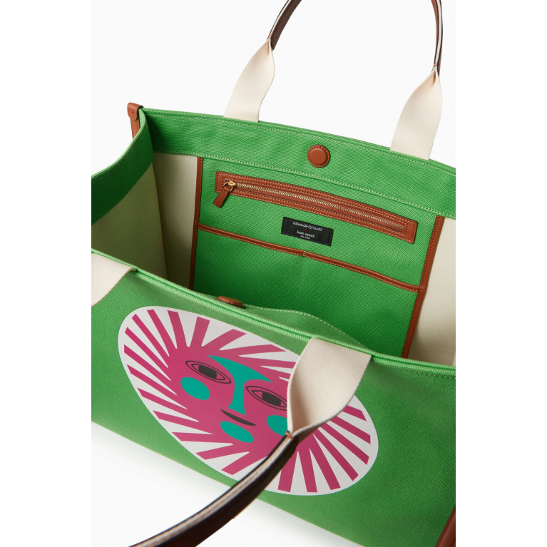 Kate Spade New York - Large Tote Bag in Canvas Green